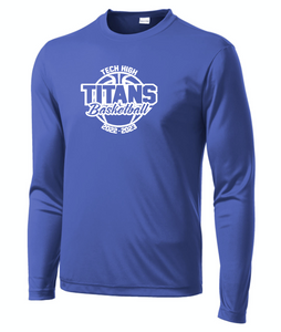 Tech High Basketball - Long Sleeve Jersey (Round Logo)