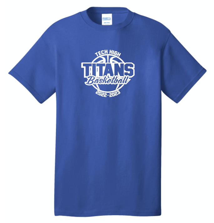 Tech High Basketball - T-Shirt (Round Logo)